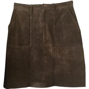 LIKE NEW High Sierra 100% Leather Suede Skirt with Pockets!